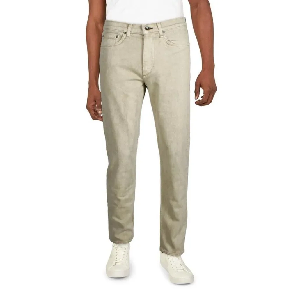Rag & Bone Mens Fit 2 Beige Mid-Rise Slim Fit Denim Skinny Jeans NWT